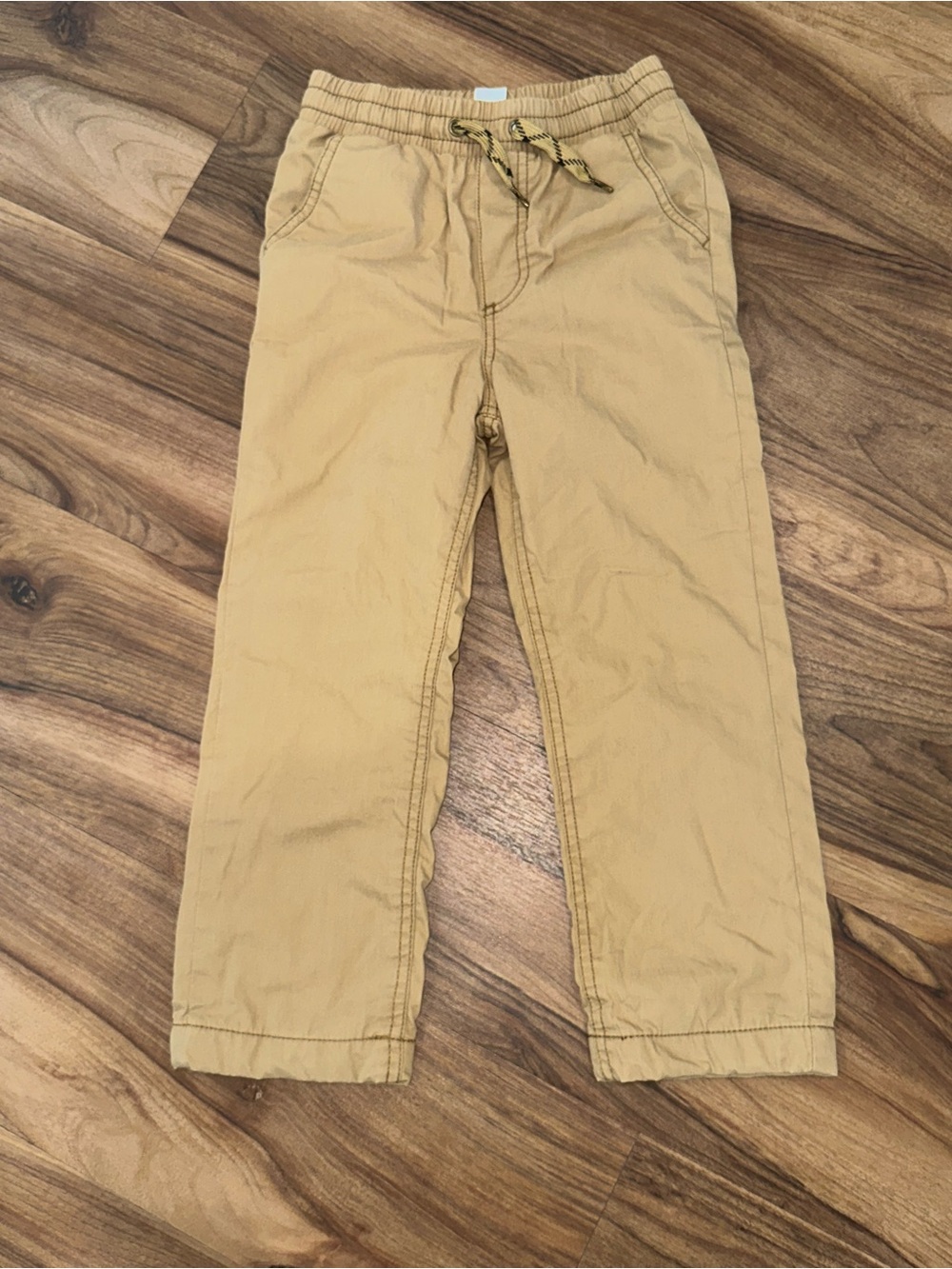 Carter’s Boys Size 6 Lined Khaki Pants Tan Pull On Elastic Waist